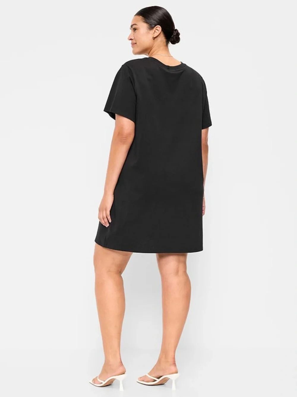 New Old Navy Black Short Sleeve T-Shirt Dress 2XL - Picture 2 of 10